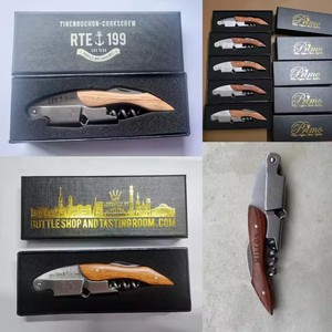 Tire-bouchon décapsuleur en acier inoxydable avec logo personnalisé et manche en bois <span class=keywords><strong>de</strong></span> rose – Cadeau promotionnel pour mariages et événements - Product Image 6