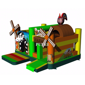 Công viên giải trí Inflatable nhỏ nảy lâu đài với trượt ngoài trời trang trại Inflatable không khí nhảy <span class=keywords><strong>Trampoline</strong></span> Bouncer trượt Combo - Product Image 6