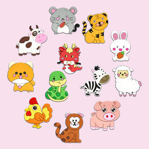 Pegatinas magnéticas de PVC para refrigerador de goma suave para educación temprana con forma de animal - Product Image 1