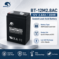 Batterie BAOTE BT-12M2.8AC 12V2.8AH pour boîte sonore d'alarme incendie, rideau, porte, ascenseur, pièce de rechange