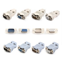 Connecteur de port série DB9 D-SUB, prise femelle, câble, 9 broches, 2 rangées, plaqué or, connecteur RS232 VGA