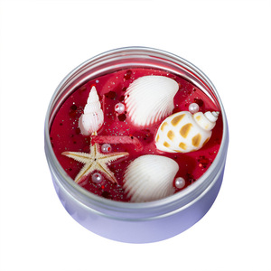 Yuhuan Seashell Scented Candles Round Handmade Soy Wax Floral Fragrance Bohemian Style Decorative Gifts - Product Image 5