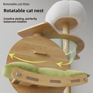 Rak Panjat Kucing Kayu Grosir, Platform Panjat, Tiang Garuk, Hemat Tempat, Bingkai Panjat Kucing Mewah, Integrasi Skala Besar - Product Image 3