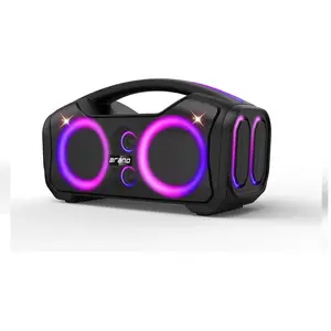 Outdoor boomboxes 3 inch woofer 60W amplifiers sound box portable mini bluetooth party karaoke speaker with wireless microphone