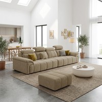 Luxuriöses Weiches Chenille-Stoff-Sofa mit Unabhängigen Modularen Blöcken - Extra Langes Sofa für Luxus-Apartment-Projekte