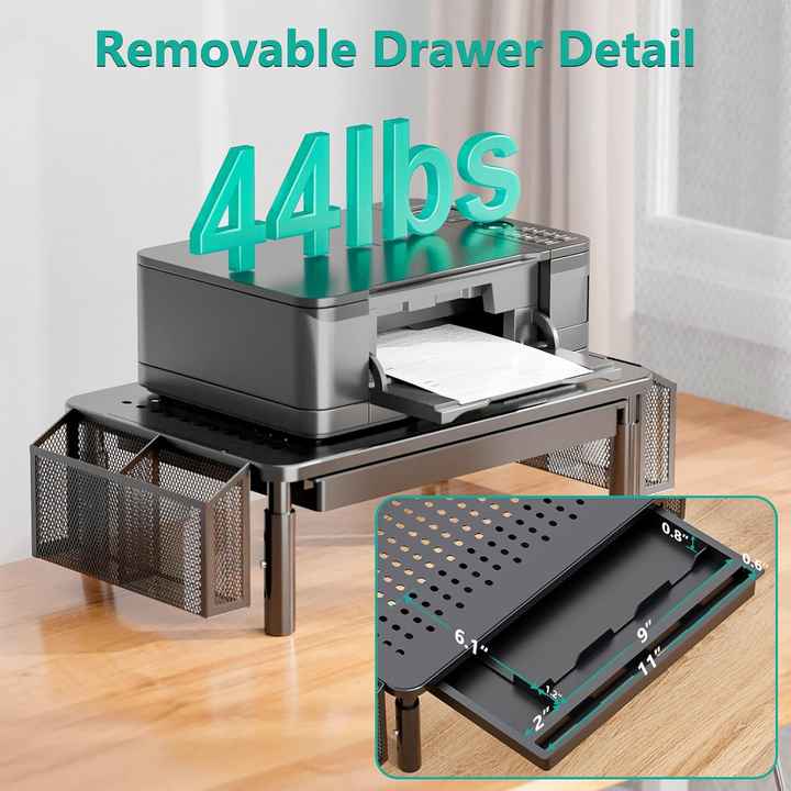 Height Adjustable Laptop Riser Computer Monitor Stand Storage Desk ...
