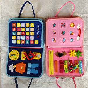 Tableau d'activités Montessori <span class=keywords><strong>Dinosaure</strong></span> pour garçons et filles, jouets sensoriels pour tout-petits, <span class=keywords><strong>jouet</strong></span> éducatif pour l'autisme, <span class=keywords><strong>jouet</strong></span> de voyage, livre d'activités en feutre - Product Image 4