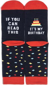 Calzini di cotone regalo di compleanno <span class=keywords><strong>se</strong></span> riesci a leggere questo <span class=keywords><strong>è</strong></span> il mio compleanno calzini colorati a tubo Midi per uomo donna - Product Image 6