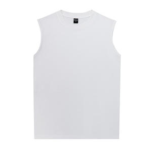 Débardeur en coton épais pour hommes et femmes, personnalisable avec logo, uni, coupe ample, débardeur basique, streetwear décontracté - Product Image 4