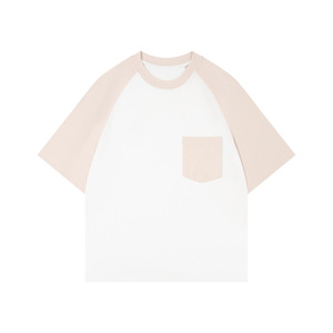 MT2586 เสื้อยืดคอกลมโอเวอร์ไซส์ ผ้าถักน้ำหนัก 300 กรัม แบบมีกระเป๋า สีสันตัดกัน สำหรับทุกเพศ  รับผลิตตามสั่ง ขายส่งจากโรงงาน - Product Image 6