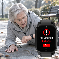 Montre connectée GPS 4G, écran carré, appels vidéo, surveillance de la santé, étanche IPX7, soins aux personnes âgées, bandes mondiales, certifiée CE