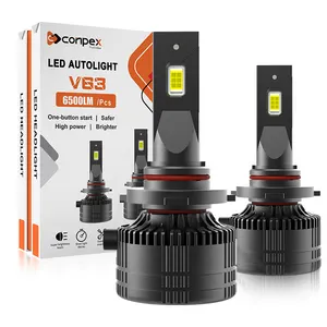 Conpex süper parlak 9005 9006 H4 Led projektör araba farı lamba ampulü 10000lm iyi ışık desen Hid Lens far araba için