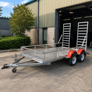 Remolque de Transporte para Miniexcavadora con Doble Eje y Sujeción por Cadena para el Transporte de Equipos Pesados - Product Image 5