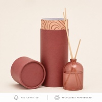 Tube en papier cylindrique de luxe biodégradable personnalisé avec dorure à chaud pour parfum, une variété de tubes en carton pour aromathérapie