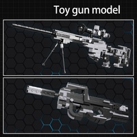 Jouet de construction en briques SAMLOK, modèle d'arme à feu, pistolet de précision M416 Mp5 P90, ensemble de blocs en plastique ABS, 30 pièces, 5 à 7 ans
