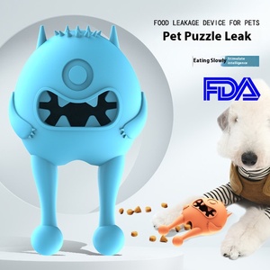 <strong>Personalised</strong> Treat Dispenser Blue Monster <strong>Dog</strong> <strong>Toy</strong> - Product Image 1