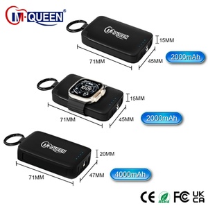 Custom Portable Key Chain Power Bank 2000mah Rechargeable Multifunction <b>External</b> Battery Mini Power Bank With Built <b>Cable</b> - Product Image 2