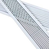 Grille de ventilation rectangulaire à double couche avec persiennes, pour montage au plafond, pour la circulation d'air en CVC, idéale pour bureaux, hôtels et centres commerciaux