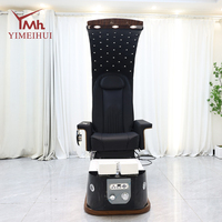 Fauteuil de pédicure électrique de luxe moderne avec massage, en cuir anti-acétone, mobilier de salon de manucure