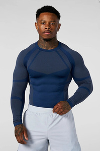YG T-Shirt Sportiva da Uomo a Maniche Lunghe, Aderente, Altamente Elastica, con Stampa a Sublimazione, per Allenamento Fitness - Product Image 6