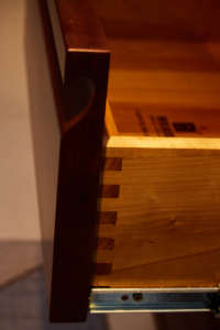 Table de toilette moderne avec miroir et tiroirs, grand rangement, facile à assembler, en bois, pour la chambre à coucher - Product Image 5