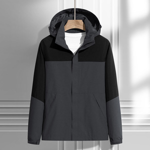Aoyema 남성과 여성 방풍 방수 싱글 레이어 재킷 커플 패션 야외 등산 코트 윈드 브레이커 - Product Image 4