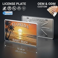 Plaque d'immatriculation en aluminium 3D personnalisée, style vintage rétro, plaque de voiture personnalisée, 6x12 pouces, imperméable, antirouille, décoration en métal