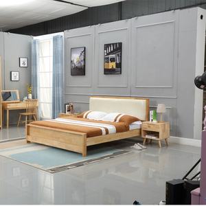 Tempat Tidur Kayu Ukuran King Desain Modern Furnitur Kamar Tidur <span class=keywords><strong>Hotel</strong></span> Penjualan Terbaik Cina - Product Image 2