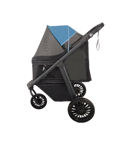 Poussette de luxe en alliage d'aluminium à 3 roues <span class=keywords><strong>pour</strong></span> animaux de compagnie avec maille respirante, absorption des chocs, frein et grande capacité <span class=keywords><strong>pour</strong></span> une utilisation extérieure <span class=keywords><strong>pour</strong></span> animaux de compagnie - Product Image 4