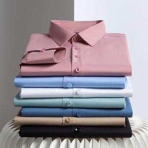 Camisa de Vestir de Manga Larga para Hombre, de Alta Calidad, 100% Algodón Popelina, Estilo Casual para Oficina y Trabajo, para Primavera - Product Image 1