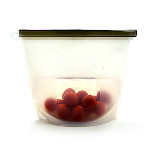 Sac de conservation alimentaire en silicone réutilisable, sans BPA, résistant aux fuites, avec fermeture éclair, compatible micro-ondes, facile à nettoyer, qualité alimentaire - Product Image 4