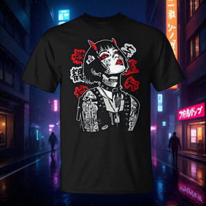 T-shirt Cyberpunk Y2k Techwear Rétro Manga Anime Streetwear Japonais - Product Image 3