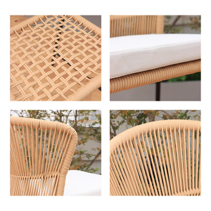 Nhôm <span class=keywords><strong>wicker</strong></span> thanh ngoài trời ghế vườn Bàn và ghế đặt phân khu nghỉ mát thương mại khách sạn đồ nội thất thanh - Product Image 5