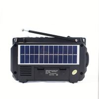 Radio solaire multi-bandes WOSEN (FM/AM/SW) pour le camping en plein air, lampe torche à manivelle portable, randonnée, lampe de poche LED d'urgence, IP65