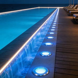 Luminaire d'angle LED IP68, <span class=keywords><strong>lampadaire</strong></span> LED pour escalier, jardin, aménagement paysager, applications carrées, acier inoxydable - Product Image 1