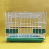 Grande cage en fer avec plateau et boîte à eau, cage à oiseaux en fer pour petits perroquets, cage à oiseaux pliable en fil de fer pour l'élevage