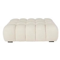 Pouf carré moderne en velours, chaise de relaxation, tabouret de canapé pour salon et pied de lit, avec fonctionnalité douce et confortable