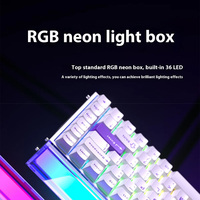 AULA Hero84HE 8K Neon Lightbox 0.01mm Précision Snap Tap SOCD Déclencheur Rapide Clavier de Jeu Interrupteur Magnétique Effet Hall