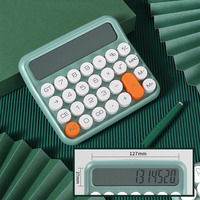 Calculatrice scientifique électronique à 12 chiffres, grand écran LCD, alimentée par énergie solaire, piles AAA, touches colorées pour des calculs complets