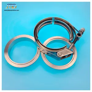 JTLD Exhaust Down Pipe Stainless Steel V-Band Clamp and Flanges