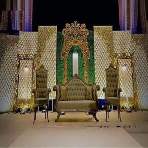 Asian <b>Wedding</b> Stage Leather Tufted Panels <b>Wedding</b> Leather Tufted Back <b>Frames</b> Stunning Leather <b>Frames</b> for <b>Wedding</b> Stage Australia - Product Image 1