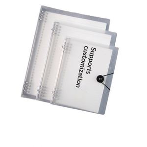 Transparent Frosted Spiral Custom A4 <b>A5</b> B5 Refillable Business <b>Notebook</b> Loose-Leaf Cover Coil Metal Clip - Product Image 1
