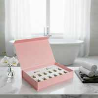 Ensemble de produits de soin de la peau à base d'huiles essentielles personnalisées, emballage cadeau, doublure en mousse EVA, boîte à aimants, boîte cadeau de luxe