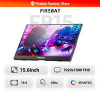 Moniteur portable 15,6 pouces 1080P FHD USB-C, écran externe pour ordinateur portable, téléphone, PS5, Switch, voyages, jeux, travail