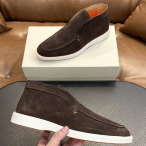 Nouveaux Mocassins d'été décontractés pour hommes, haut de gamme, style international, à semelle plate, couleur unie, avec embout en velours, respirants, antidérapants et à enfiler - Product Image 2
