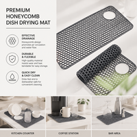 Tapis carrés modernes en silicone pour robinet d'évier de cuisine, personnalisables, faciles à nettoyer, écologiques, résistants à la chaleur