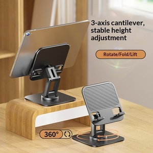 Support de tablette pivotant à trois axes en plastique, support de téléphone multifonctionnel, support de bureau portable, pliable et réglable - Product Image 5