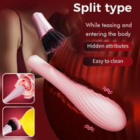 Stimulateur clitoridien vibrant étanche IPx6, vibromasseur en forme de pinceau à maquillage pour point G