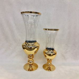 Usine directe grand Design Art déco Vase en verre transparent sur pied Vase <span class=keywords><strong>de</strong></span> table <span class=keywords><strong>de</strong></span> <span class=keywords><strong>mariage</strong></span> unique pour le salon - Product Image 6