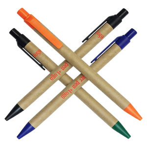 ปากกาลูกลื่นกระดาษคราฟท์รีไซเคิลแบบกำหนดเอง ปากกาลูกลื่นกระดาษแข็งราคาถูกมาก เป็นมิตรกับสิ่งแวดล้อม สำหรับการส่งเสริมการขาย - Product Image 2